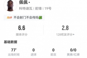 多次浪費機會！尼古拉·佩佩本場2射0正+11丟失球權 5對抗1成功