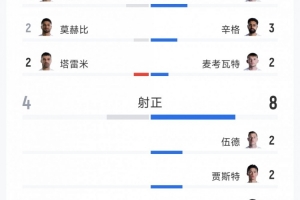 伊朗2-2新西蘭全場數(shù)據(jù)：射門17-14，射正4-8，得分機會3-2