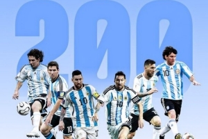 FIFA曬梅西數據：國家隊200場，世界杯27場，賽事并列最佳射手