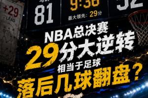 NBA總決賽29分大逆轉(zhuǎn) 相當(dāng)于足球在哪個聯(lián)賽落后幾球大逆轉(zhuǎn)？