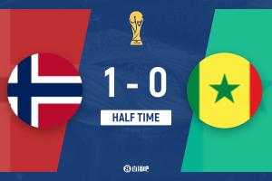 半場-挪威暫1-0塞內加爾 厄德高兩失良機哈蘭德中柱 彼得森破門
