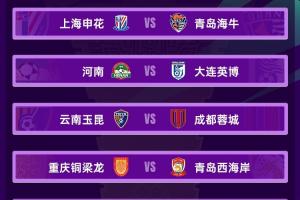 足協杯1/8對陣：玉昆vs蓉城 蘭州vs陜西“西北德比” 泰山戰三鎮