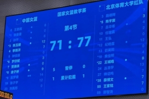 中國(guó)女籃熱身賽不敵北體大男籃，吳夢(mèng)婕發(fā)揮搶眼