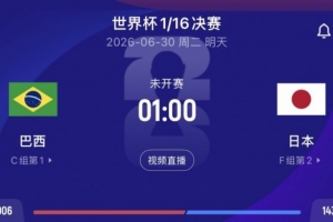 德轉(zhuǎn)前瞻巴西vs日本：總身價(jià)巴西是日本3.4倍 平均年齡29.4vs27.6