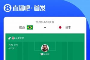 首發身價對比：巴西5.1億歐，日本1.5億歐；巴西是日本的3.4倍