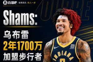 強力側翼！Shams：烏布雷2年1700萬加盟步行者 合同全額保障