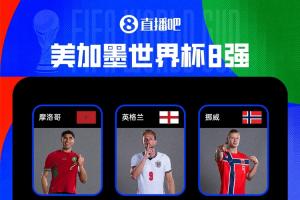 世界杯8強：摩洛哥 英格蘭 挪威 法國 西班牙 比利時 阿根廷 瑞士