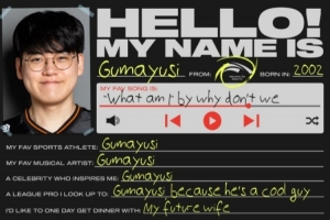 賽事官方分享Gumayusi信息表：最喜歡的歌手、運動員是自己