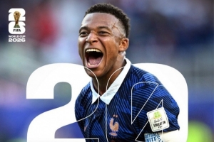 FIFA曬姆巴佩數據海報：最年輕出戰20場世界杯球員，最快打進20球
