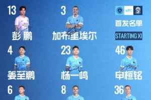 深圳新鵬城主戰(zhàn)青島西海岸首發(fā)陣容出爐！