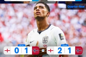 隊史首次！英格蘭在單屆世界杯中兩次逆轉取勝