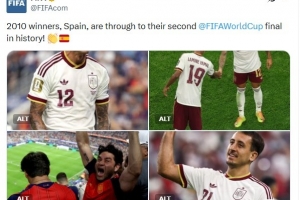 FIFA祝賀西班牙：2010年奪冠的他們，將迎隊史第二次世界杯決賽