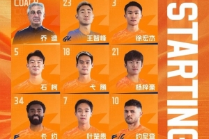 云南玉昆vs成都蓉城 今日首發陣容