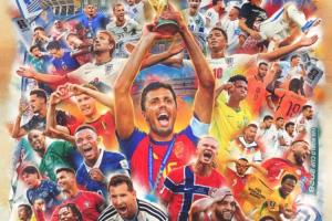 FIFA官方世界杯海報：羅德里C位，梅西、C羅、哈蘭德、姆巴佩入鏡