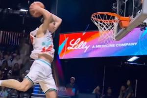 這還是人類嗎？！Dunkman驚現反人類360°雙手折疊平筐炸扣！