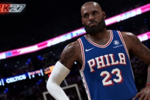 NBA2K27官推曬詹姆斯76人版2K游戲形象照：國王已經降臨費城