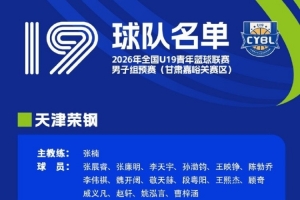 名單公布丨2026年全國u19青年籃球聯賽男子組預賽 8月3日開戰！