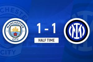 半場-曼城1-1國米 馬雷斯卡首秀穆巴馬破門帕瓦爾推射扳平