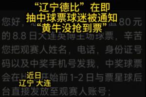 太火爆！連媒：大連球迷抽中遼寧德比球票，卻被告知黃牛沒搶到票