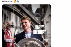 拜仁官方祝烏爾比希23歲生日快樂，上賽季出戰(zhàn)20場丟21球