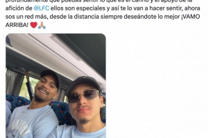 努涅斯社媒祝福阿勞霍：你將能感受到利物浦球迷的愛，他們很特別