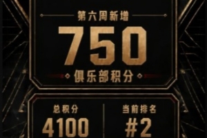 AG.AL發布EWC第六周戰報：暫列第2名，距離榜首僅差300分