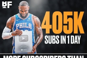 流量太夸張！詹姆斯YouTube開通僅1天 訂閱數已超過26支NBA球隊