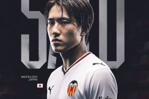 馬卡：瓦倫西亞完成了佐藤龍之介的轉會手續，本周末西甲有望首發