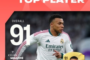 FC27西甲球員評分：姆巴佩91分居首，羅德里、亞馬爾等5人90分