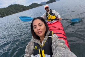 享受假期！庫里夫婦加拿大旅游 劃船釣魚好不愜意?♂?
