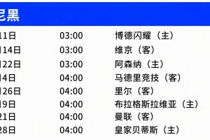 拜仁歐冠賽程：首戰(zhàn)博德閃耀，三四輪連續(xù)對戰(zhàn)阿森納馬競