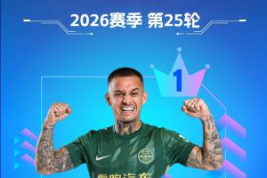 【直播吧】中超第25輪最佳：米特里策當選！3球1助完美表現