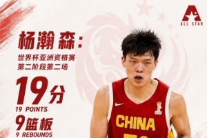 19分9板3助準絕殺！楊瀚森工作室：高效輸出 用扎實表現扛起禁區