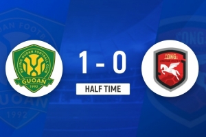 半場-國安1-0中乙蘭州 鄧捷夫生涯首球，蘭州射門數7-4領先國安