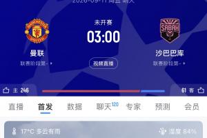 都看你了！歐冠首輪已亮相英超4隊全勝，曼聯明天主場戰沙巴巴庫