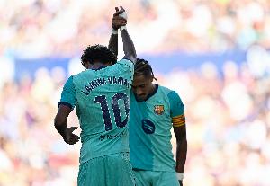 拉菲尼亞賽季前5場西甲參與9+進球，是2017/18賽季梅西后巴薩首人