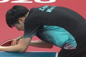 國乒1-1被日本扳平，19歲溫瑞博第四局領(lǐng)先遭逆轉(zhuǎn)1-3不敵張本智和
