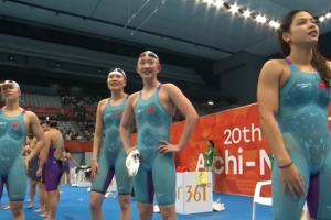 亞運會女子4x200米自由泳接力：中國隊奪冠，實現該項目的八連冠